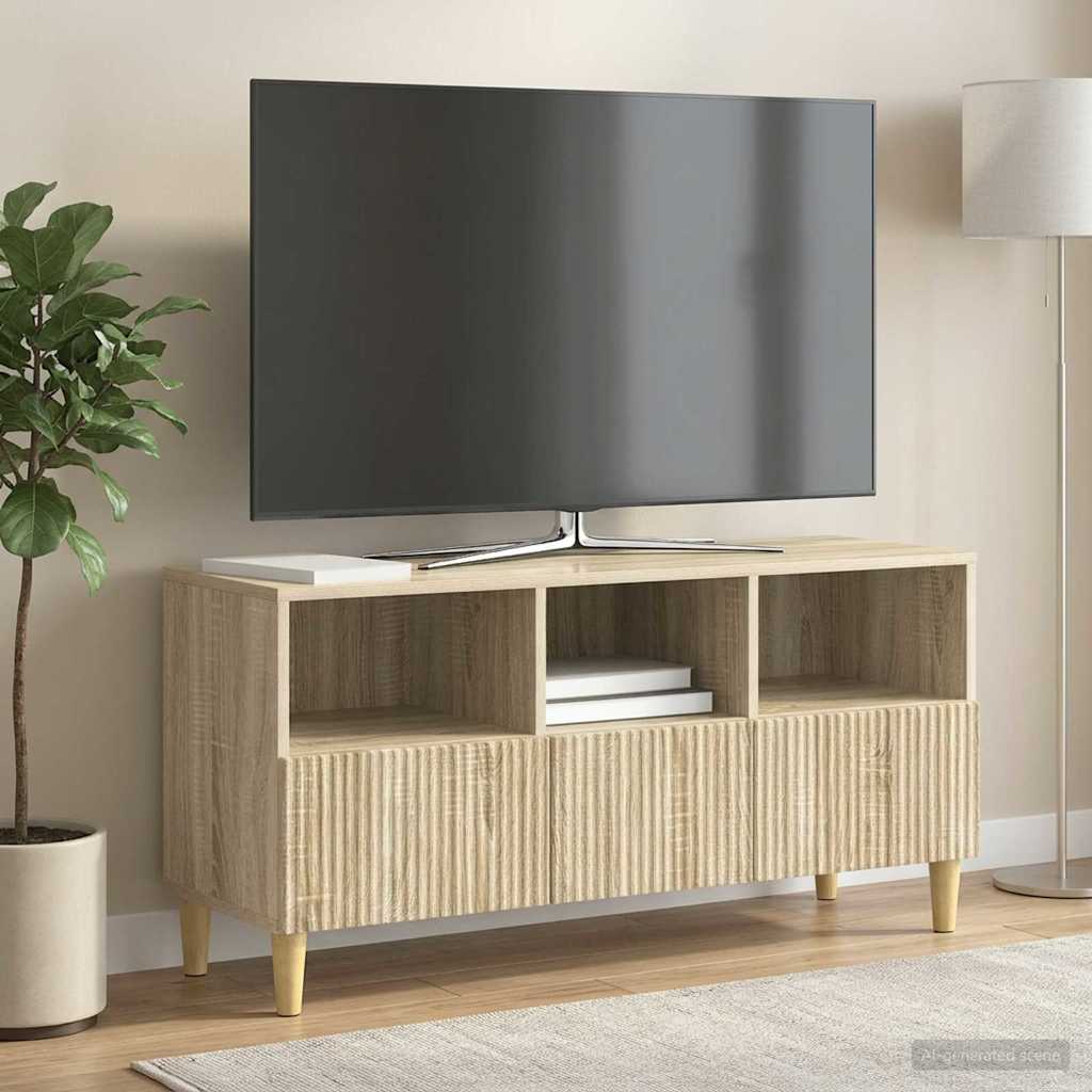 Televizní Skříň Dub Sonoma 102 X 34,5 X 50 Cm Kompozitní Dřevo