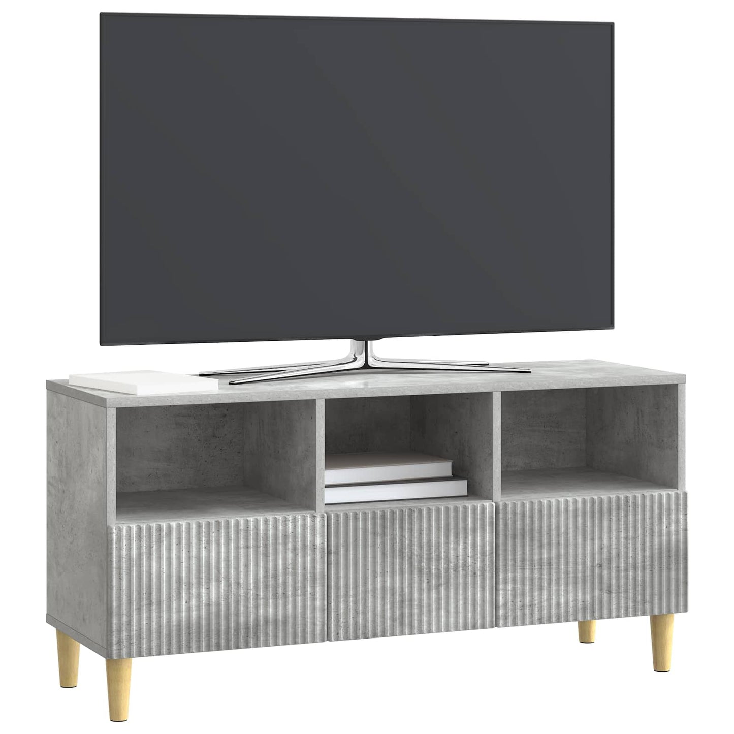 Televizní Skříň Se Zásuvkou Betonově Šedá 102 X 34,5 X 50 Cm