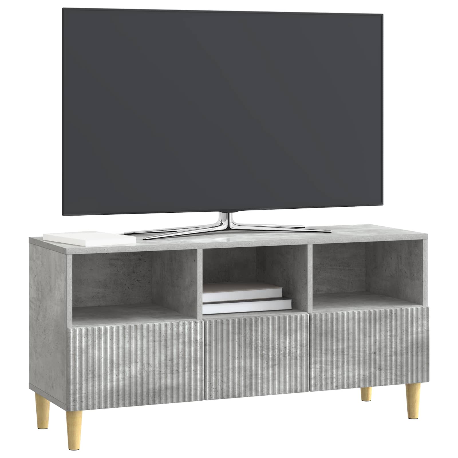 Televizní Skříň Se Zásuvkou Betonově Šedá 102 X 34,5 X 50 Cm