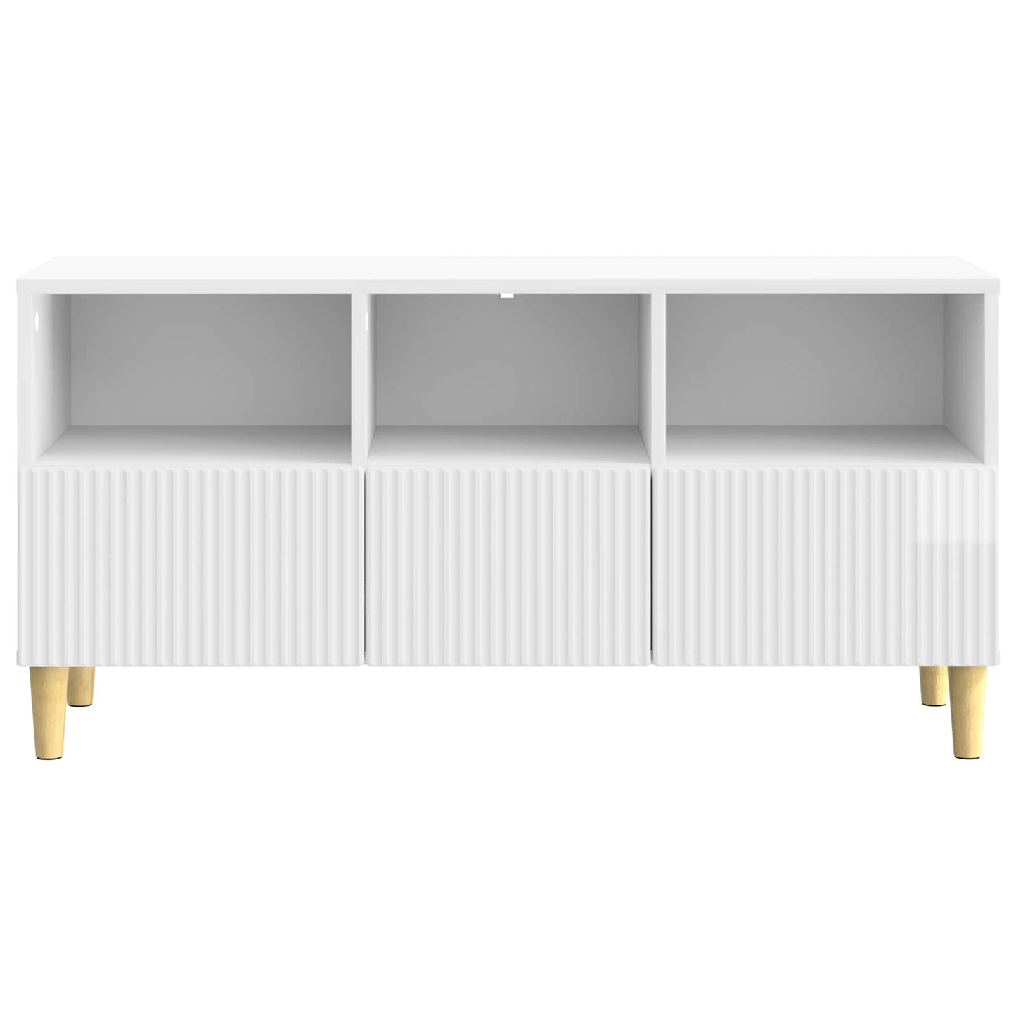 Televizní Skříň Bílá S Vysokým Leskem 102 X 34,5 X 50 Cm