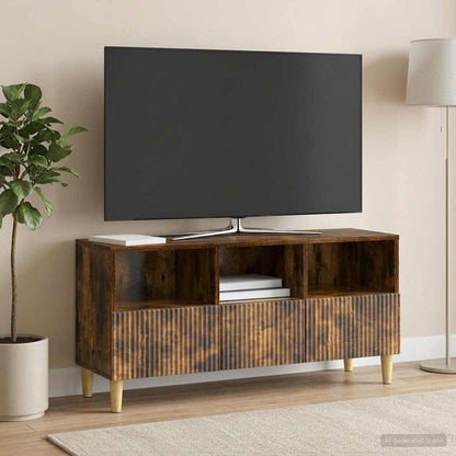 Televizní Skříň Kouřový Dub 102 X 34,5 X 50 Cm Kompozitní Dřevo