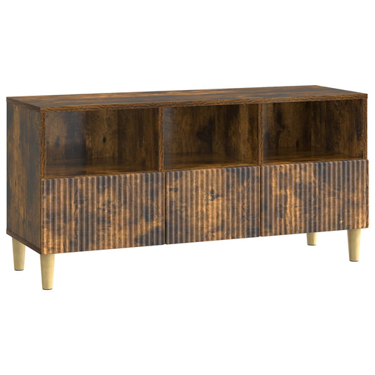 Televizní Skříň Kouřový Dub 102 X 34,5 X 50 Cm Kompozitní Dřevo