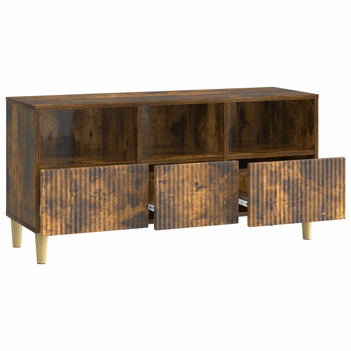 Televizní Skříň Kouřový Dub 102 X 34,5 X 50 Cm Kompozitní Dřevo