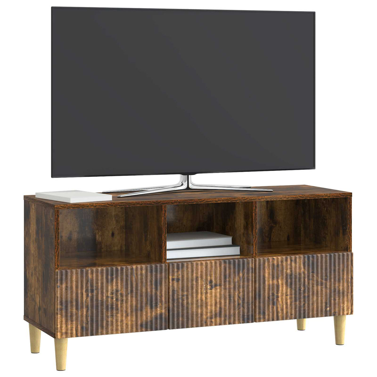 Televizní Skříň Kouřový Dub 102 X 34,5 X 50 Cm Kompozitní Dřevo