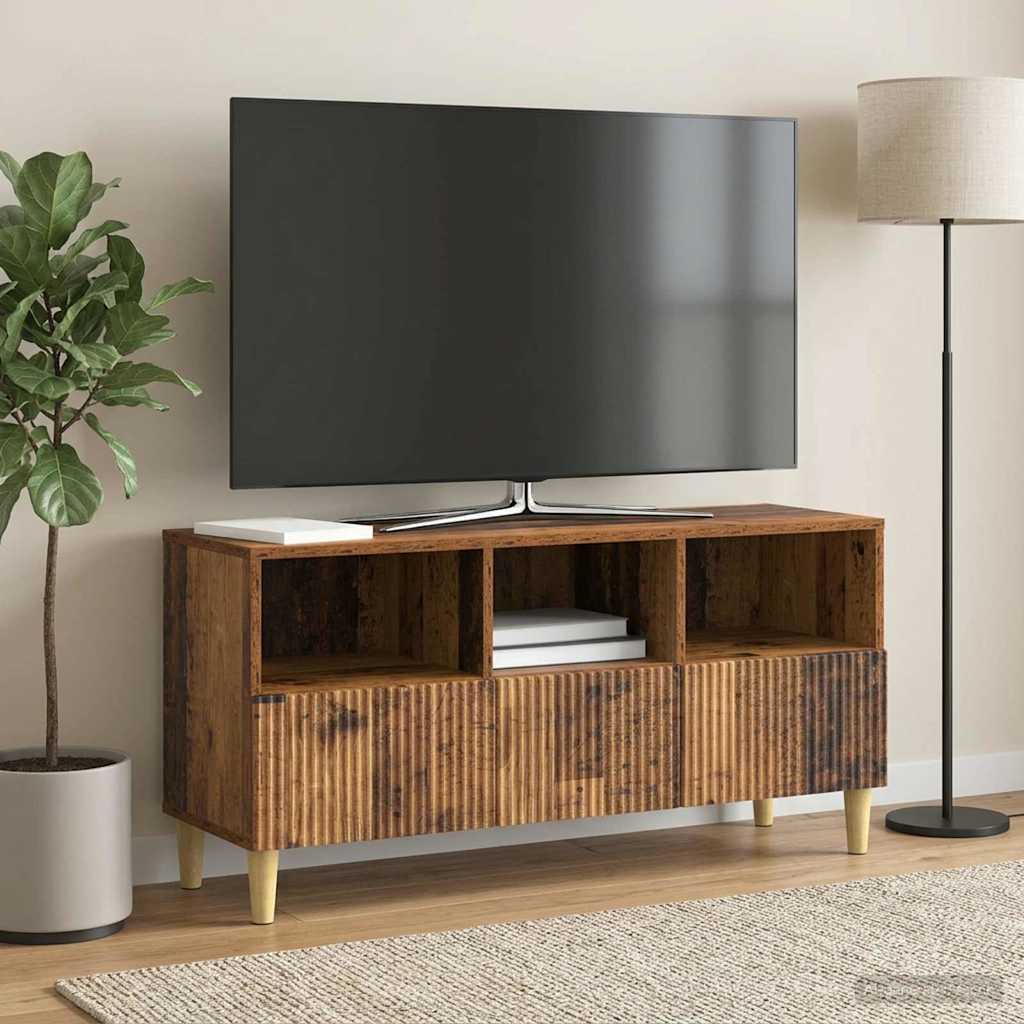 Televizní Skříň Staré Dřevo 102 X 34,5 X 50 Cm Kompozitní Dřevo