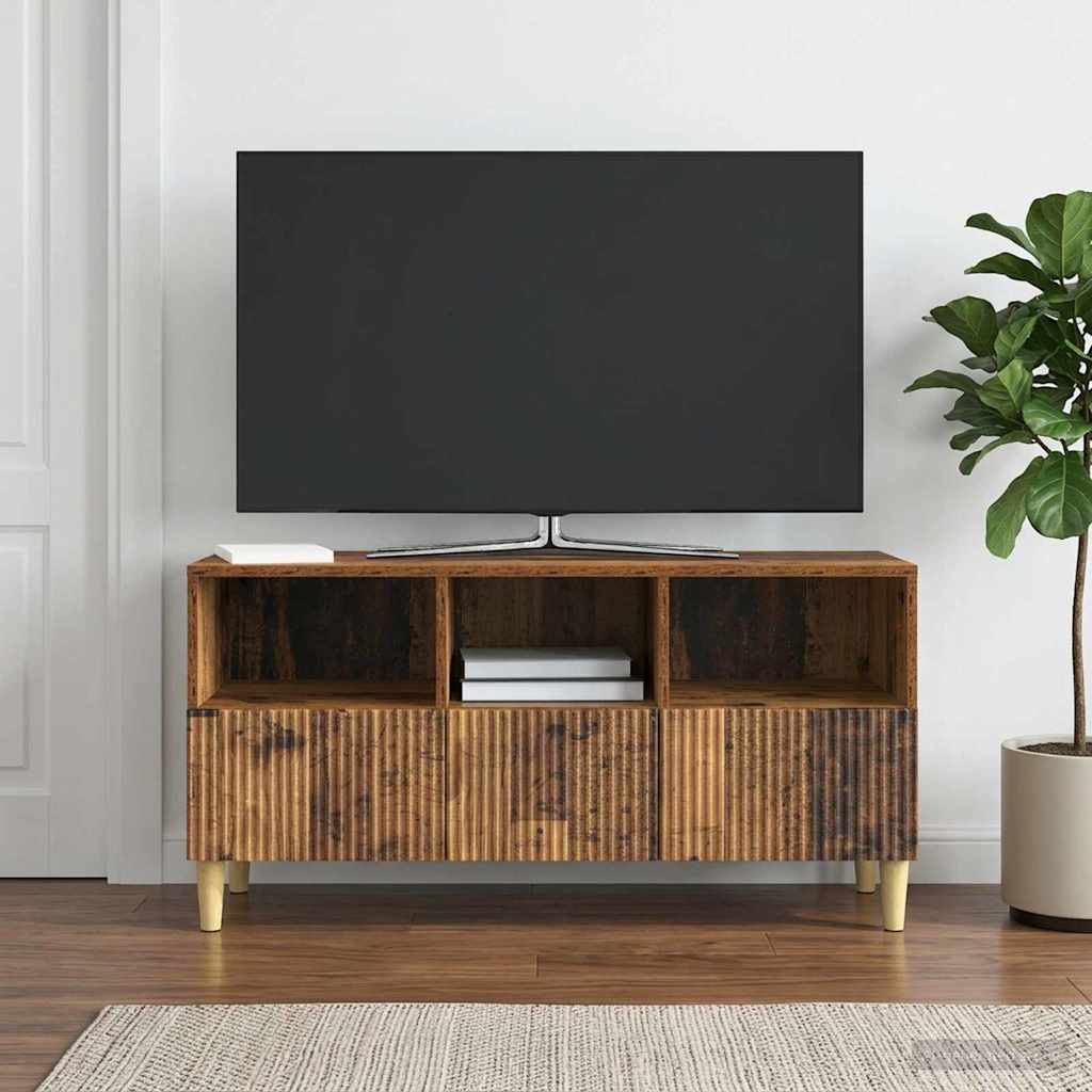 Televizní Skříň Staré Dřevo 102 X 34,5 X 50 Cm Kompozitní Dřevo