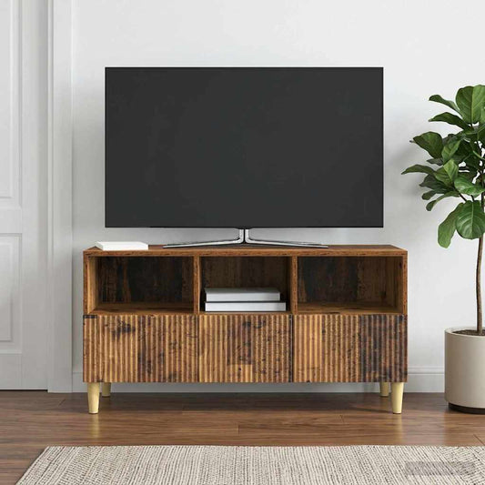 Televizní Skříň Staré Dřevo 102 X 34,5 X 50 Cm Kompozitní Dřevo
