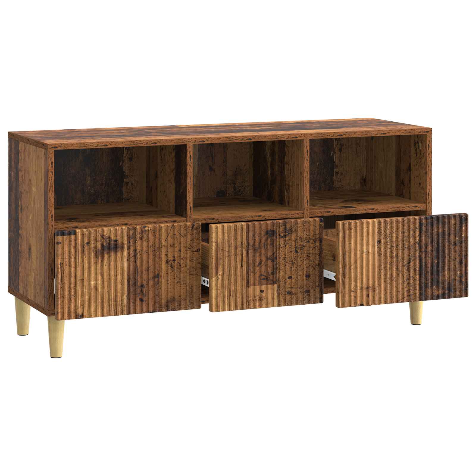 Televizní Skříň Staré Dřevo 102 X 34,5 X 50 Cm Kompozitní Dřevo