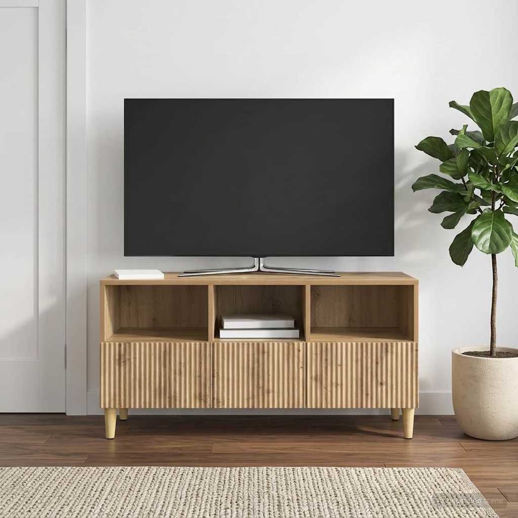 Televizní Skříň 102 X 34,5 X 50 Cm Dub Artisan Kompozitní Dřevo