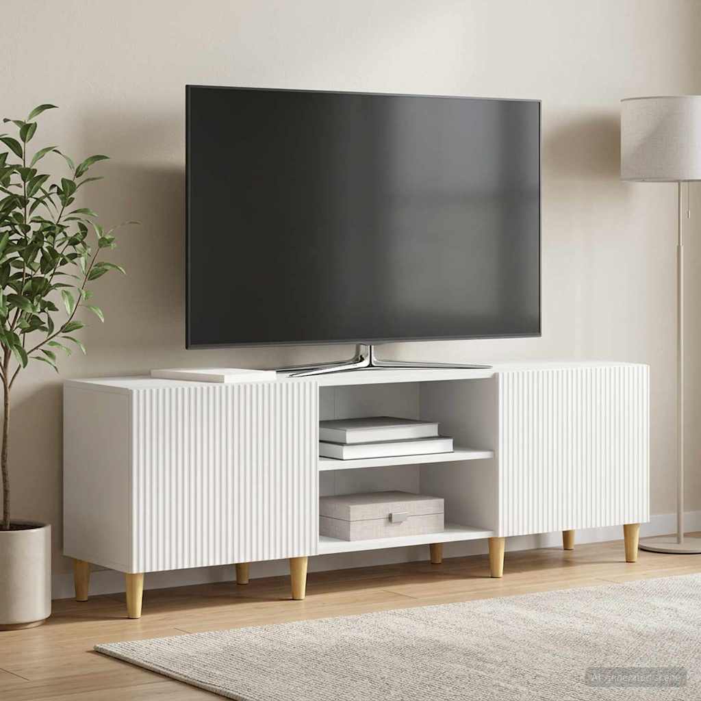 Televizní Skříň Bílá 150 X 31 X 50 Cm Kompozitní Dřevo