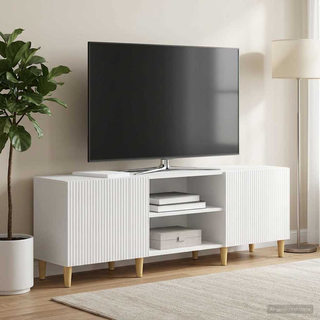 Televizní Skříň Bílá S Vysokým Leskem 150 X 31 X 50 Cm