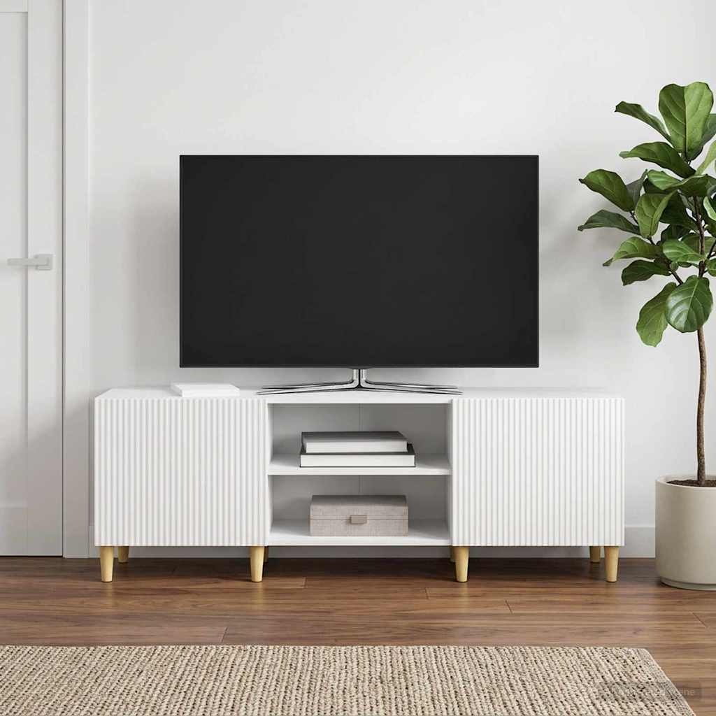 Televizní Skříň Bílá S Vysokým Leskem 150 X 31 X 50 Cm