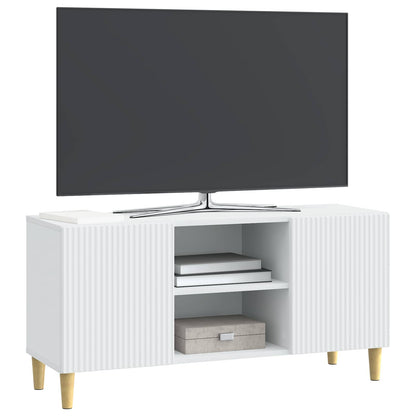 Televizní Skříň Bílá 102 X 34,5 X 50 Cm Kompozitní Dřevo