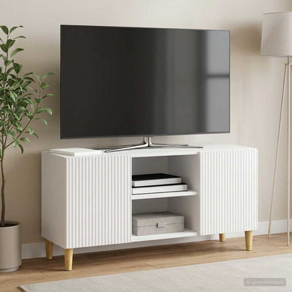Televizní Skříň Bílá S Vysokým Leskem 102 X 34,5 X 50 Cm