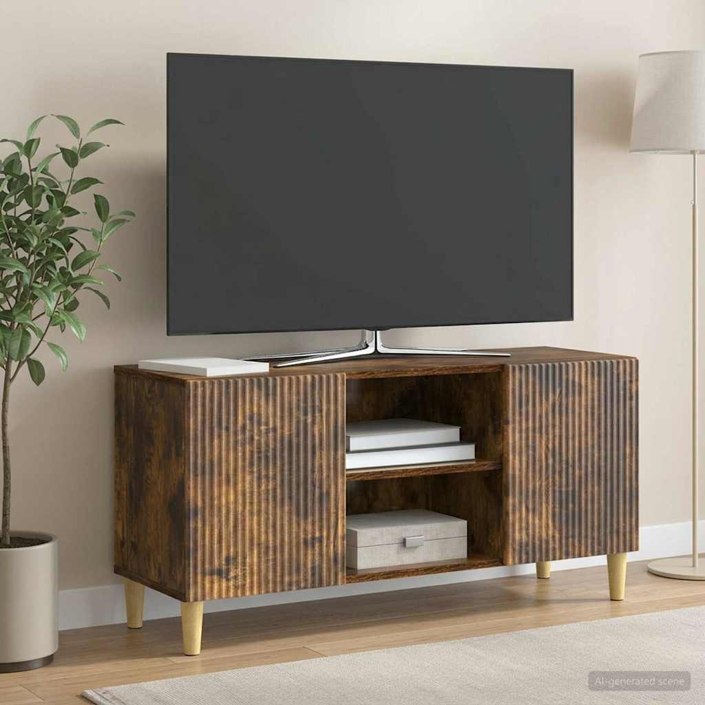 Televizní Skříň Kouřový Dub 102 X 34,5 X 50 Cm Kompozitní Dřevo