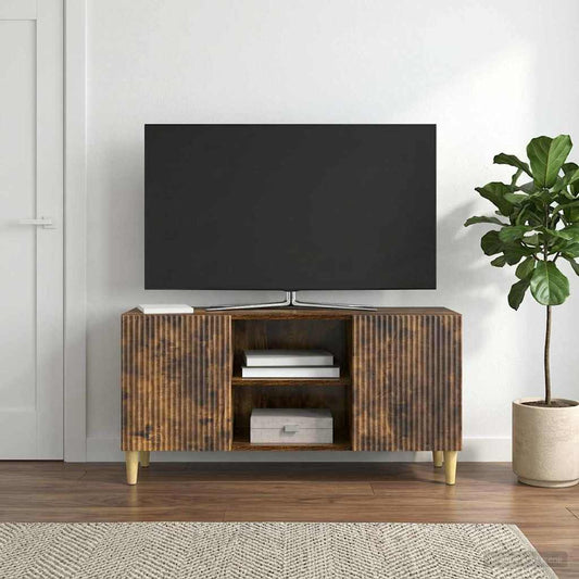 Televizní Skříň Kouřový Dub 102 X 34,5 X 50 Cm Kompozitní Dřevo