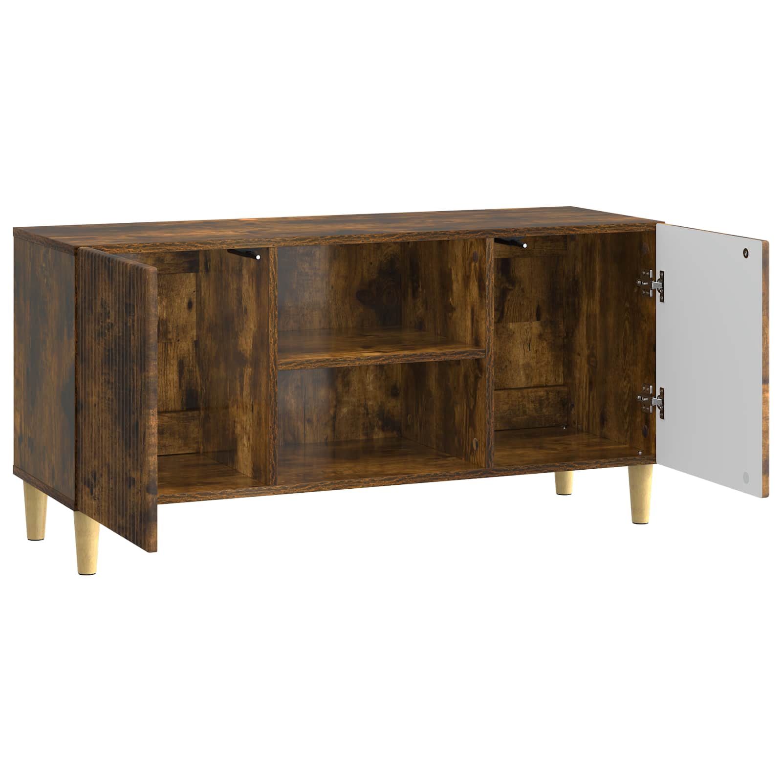 Televizní Skříň Kouřový Dub 102 X 34,5 X 50 Cm Kompozitní Dřevo