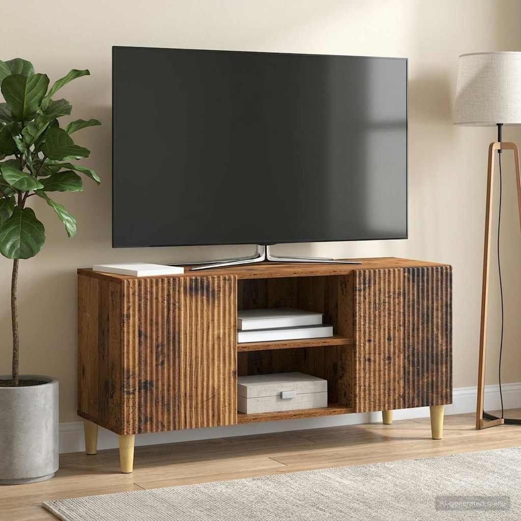 Televizní Skříň Staré Dřevo 102 X 34,5 X 50 Cm Kompozitní Dřevo