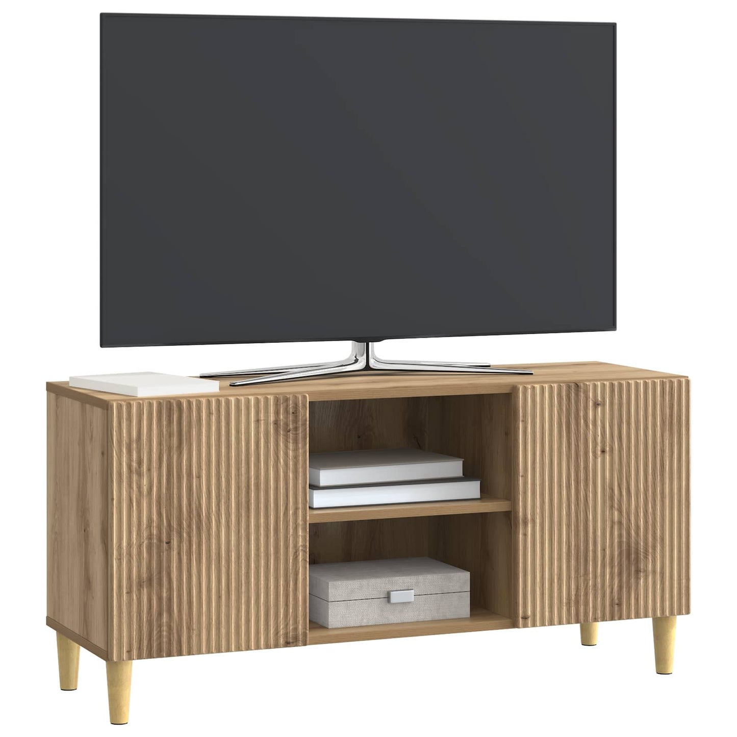 Televizní Skříň 102 X 34,5 X 50 Cm Dub Artisan Kompozitní Dřevo