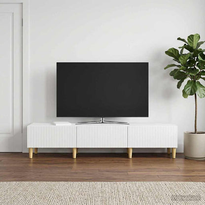 Televizní Skříň Bílá S Vysokým Leskem 147 X 34,5 X 30 Cm