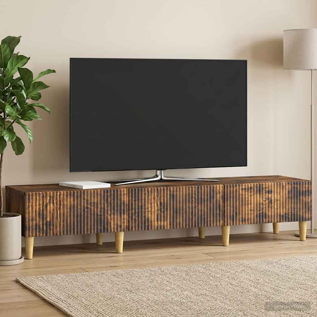 Televizní Skříň Kouřový Dub 147 X 34,5 X 30 Cm Kompozitní Dřevo