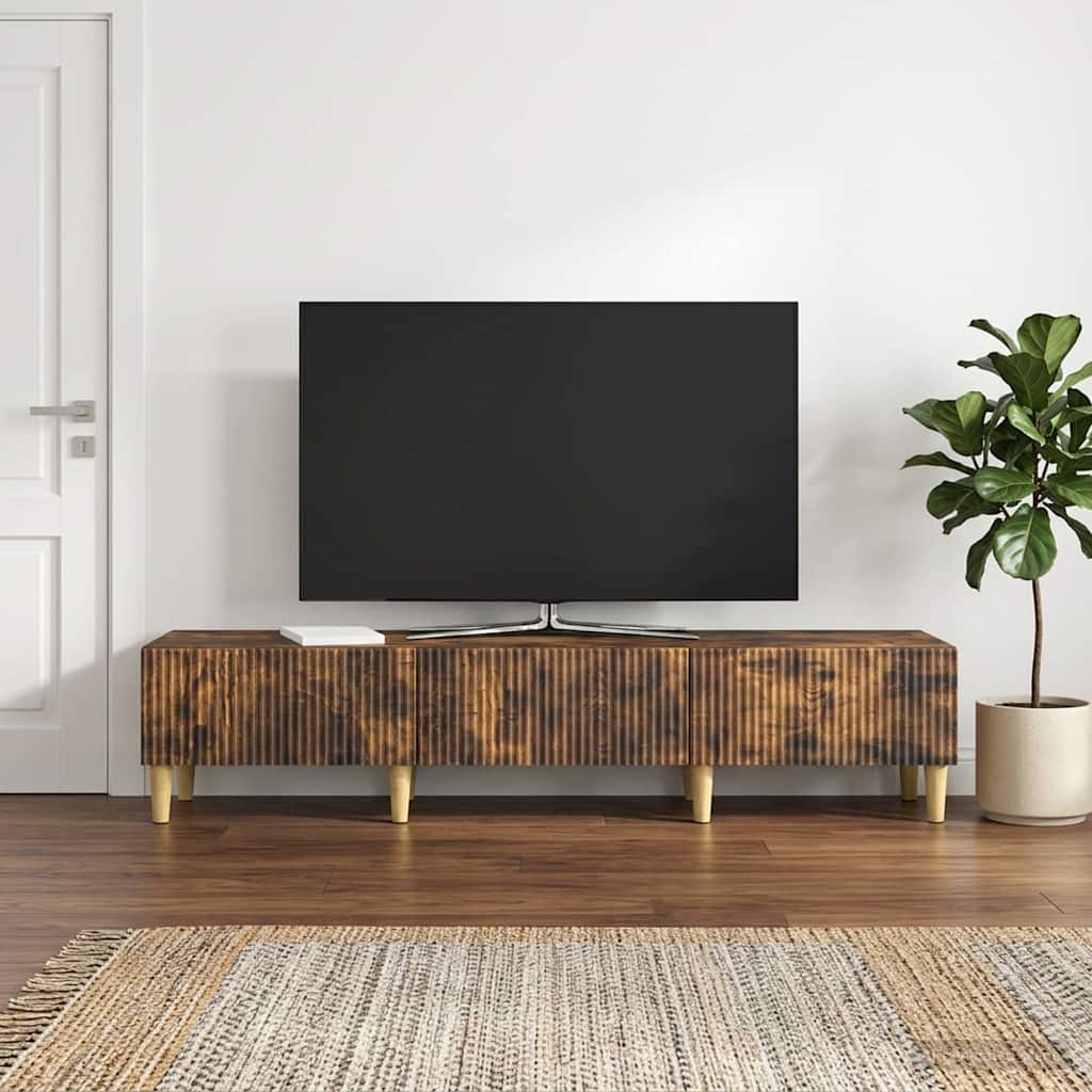 Televizní Skříň Kouřový Dub 147 X 34,5 X 30 Cm Kompozitní Dřevo