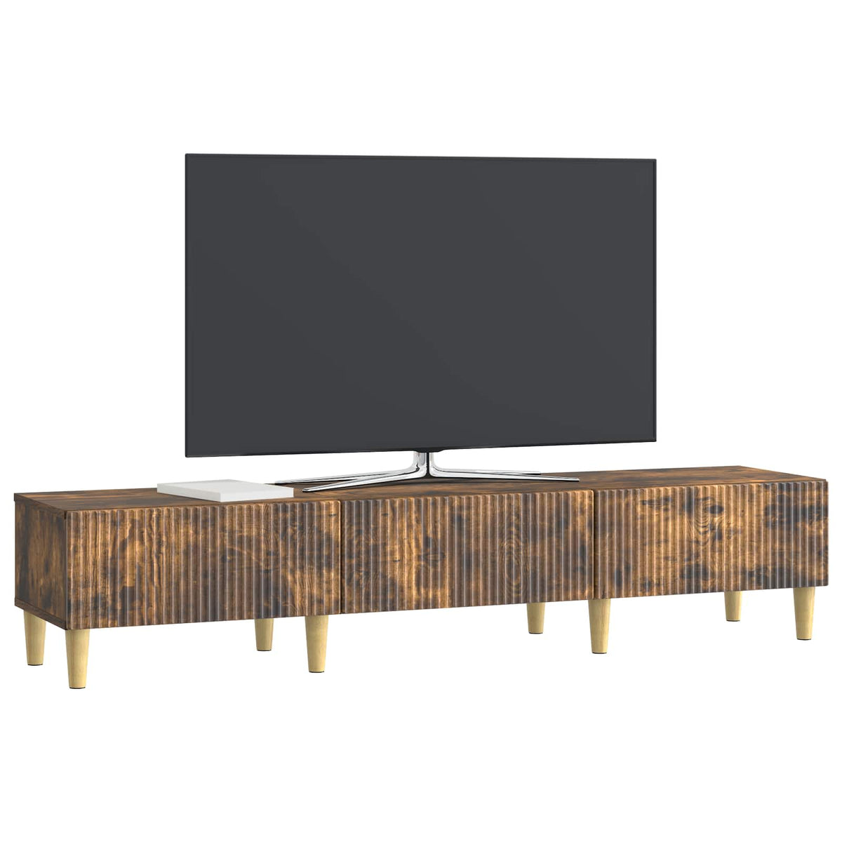 Televizní Skříň Kouřový Dub 147 X 34,5 X 30 Cm Kompozitní Dřevo