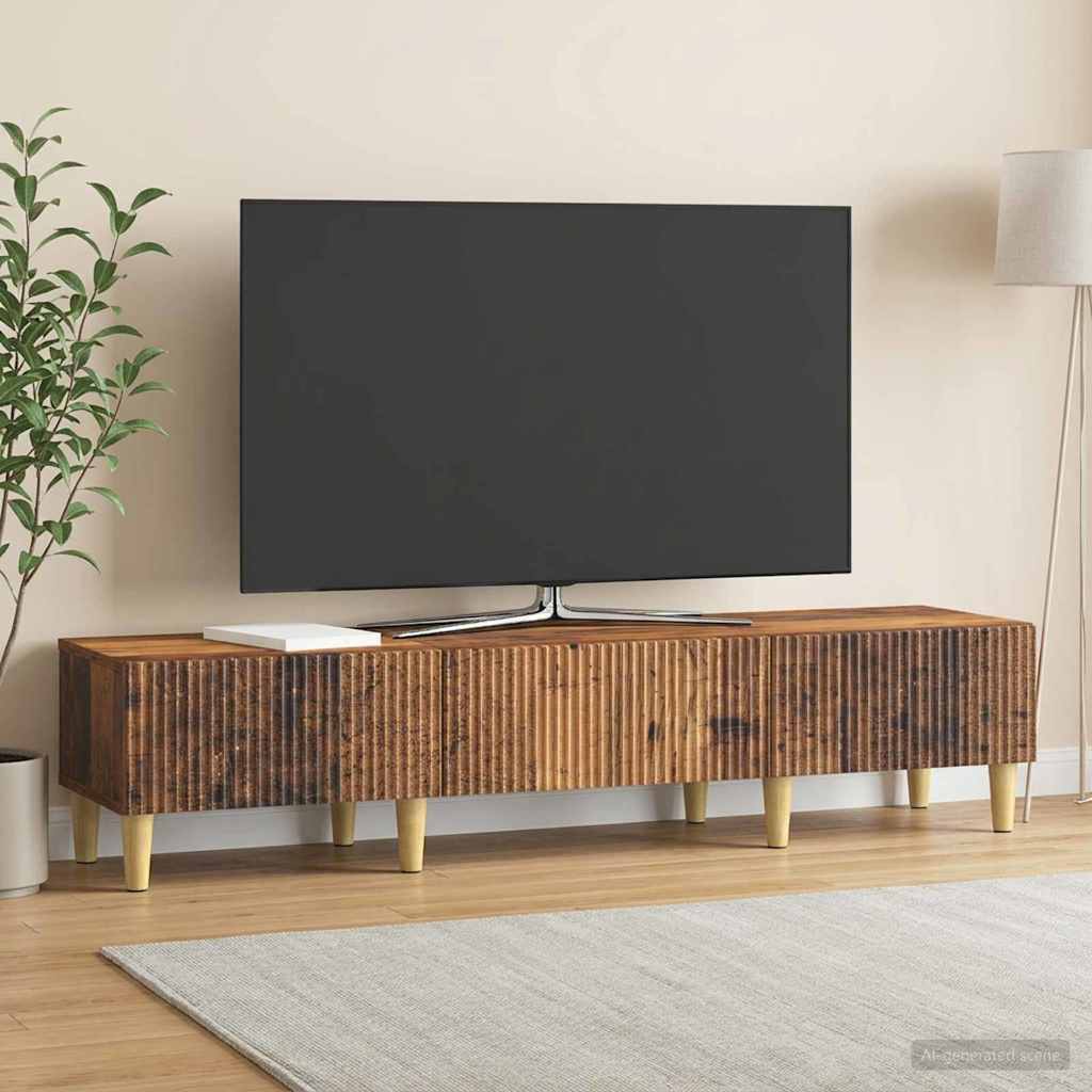 Televizní Skříň Staré Dřevo 147 X 34,5 X 30 Cm Kompozitní Dřevo
