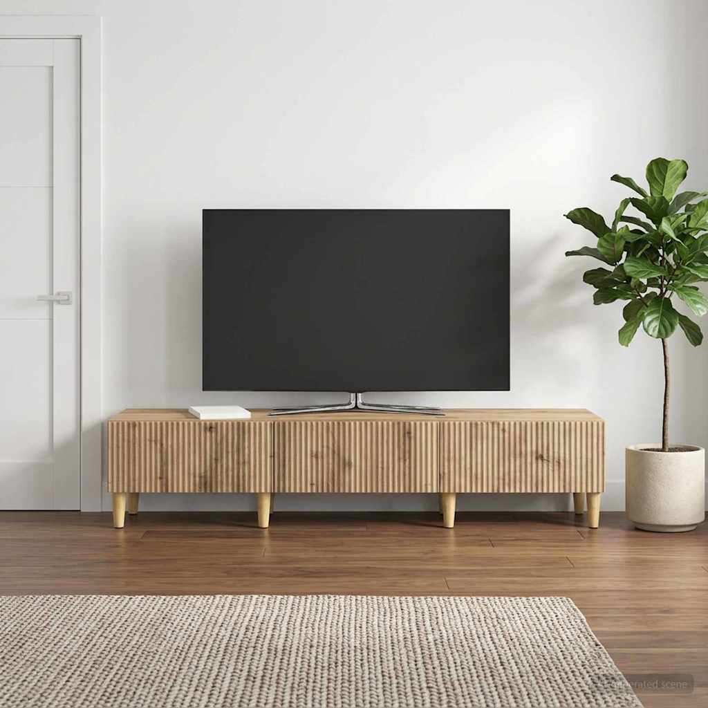 Televizní Skříň 147 X 34,5 X 30 Cm Dub Artisan Kompozitní Dřevo