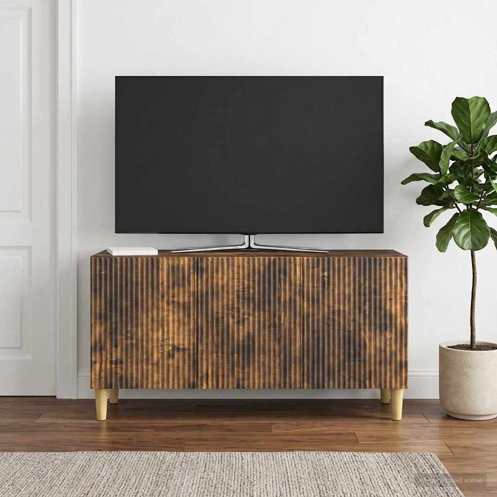 Televizní Skříň Kouřový Dub 99 X 34,5 X 50 Cm Kompozitní Dřevo