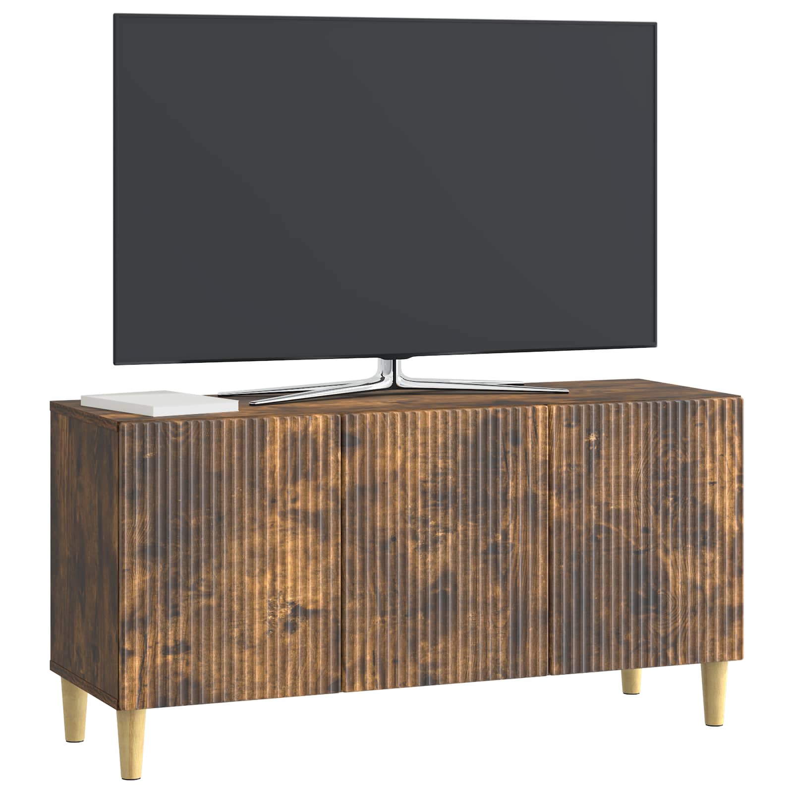Televizní Skříň Kouřový Dub 99 X 34,5 X 50 Cm Kompozitní Dřevo