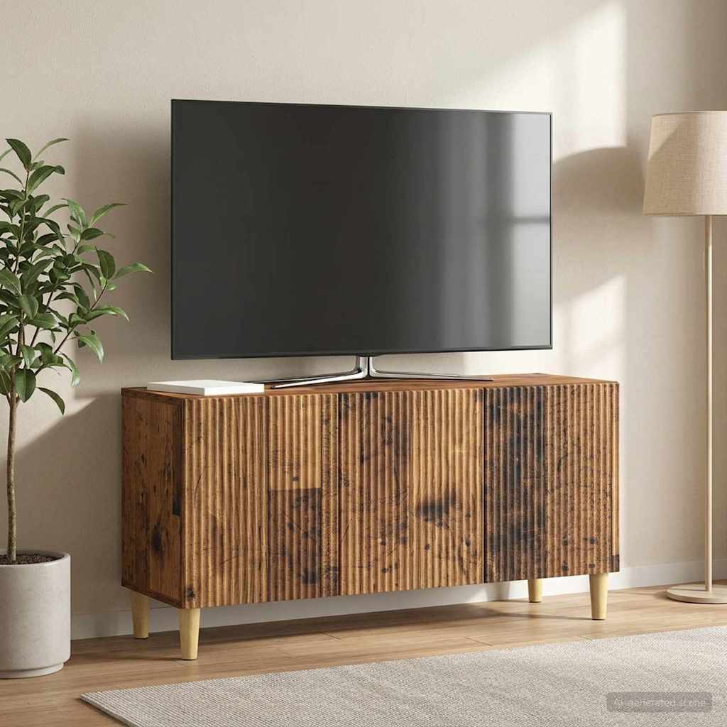 Televizní Skříň Staré Dřevo 99 X 34,5 X 50 Cm Kompozitní Dřevo