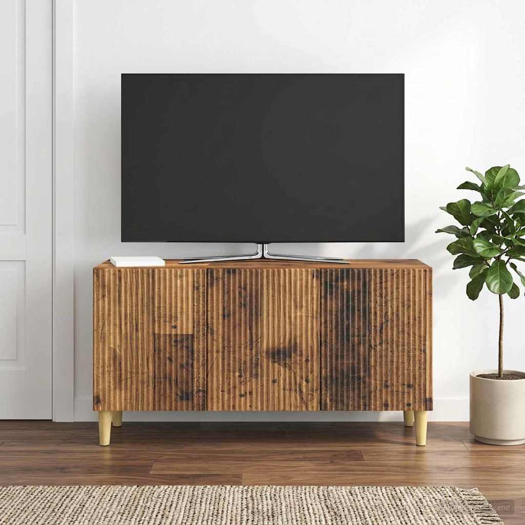 Televizní Skříň Staré Dřevo 99 X 34,5 X 50 Cm Kompozitní Dřevo