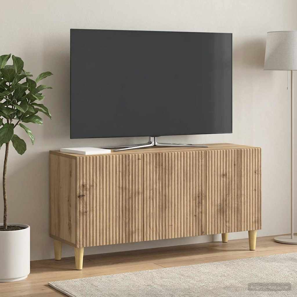 Televizní Skříň 99 X 34,5 X 50 Cm Dub Artisan Kompozitní Dřevo