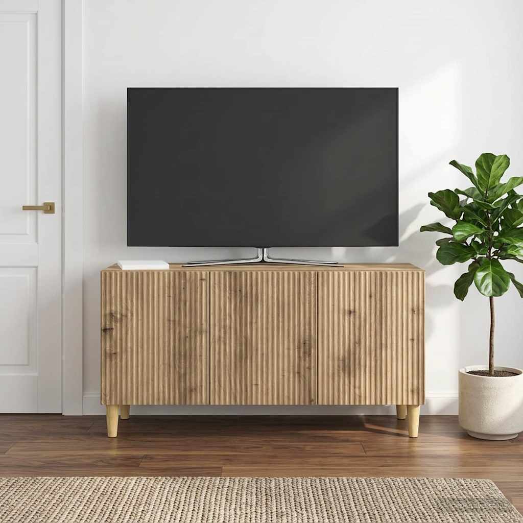 Televizní Skříň 99 X 34,5 X 50 Cm Dub Artisan Kompozitní Dřevo