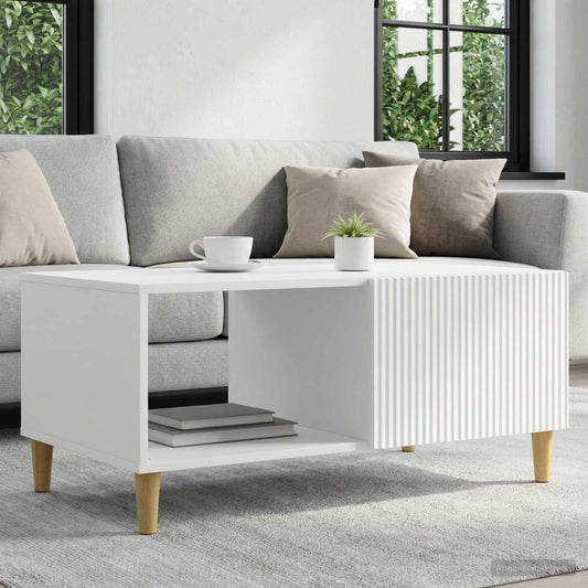 Konferenční Stolek Bílá 90 X 50 X 40 Cm Kompozitní Dřevo