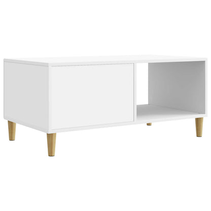 Konferenční Stolek Bílá 90 X 50 X 40 Cm Kompozitní Dřevo
