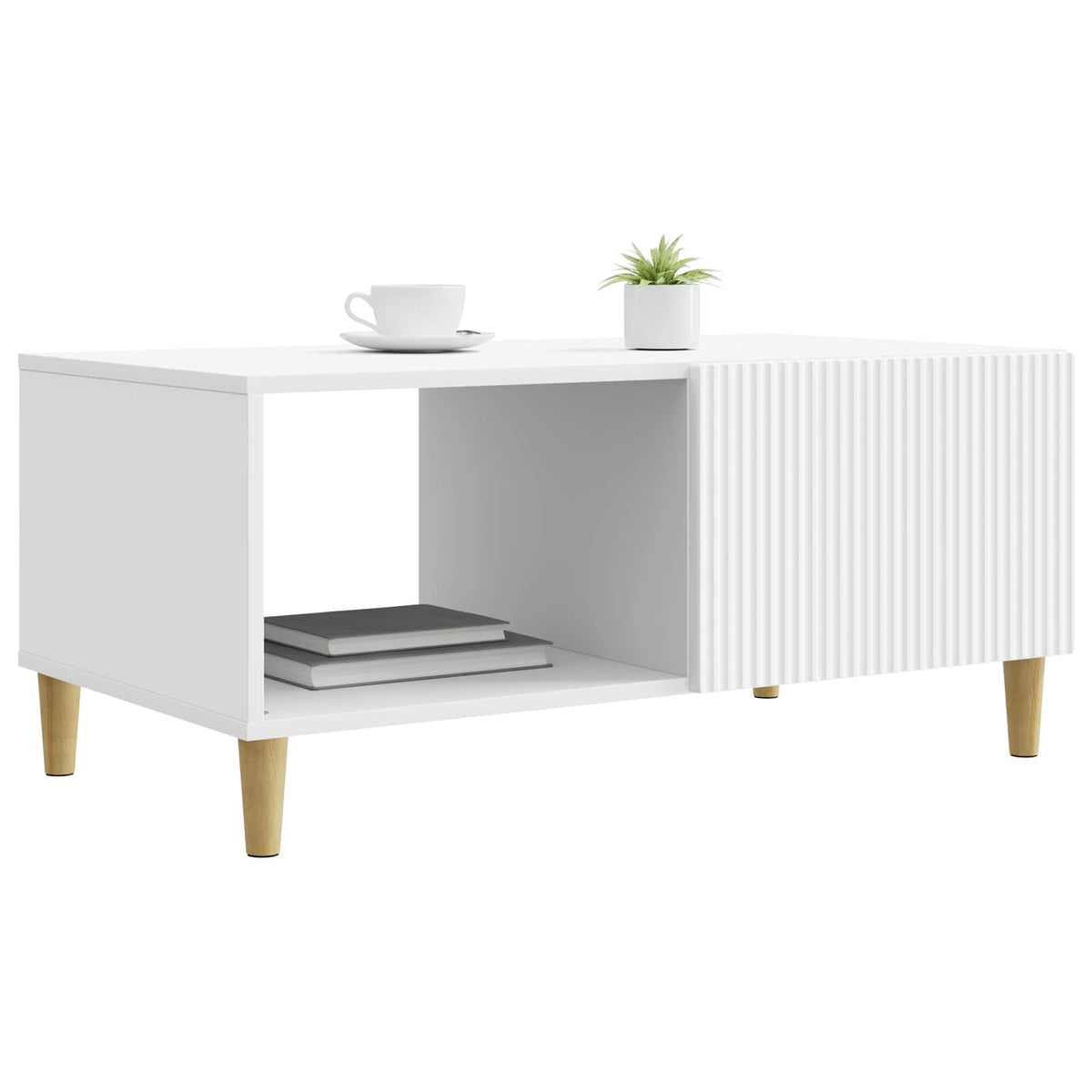 Konferenční Stolek Bílá 90 X 50 X 40 Cm Kompozitní Dřevo