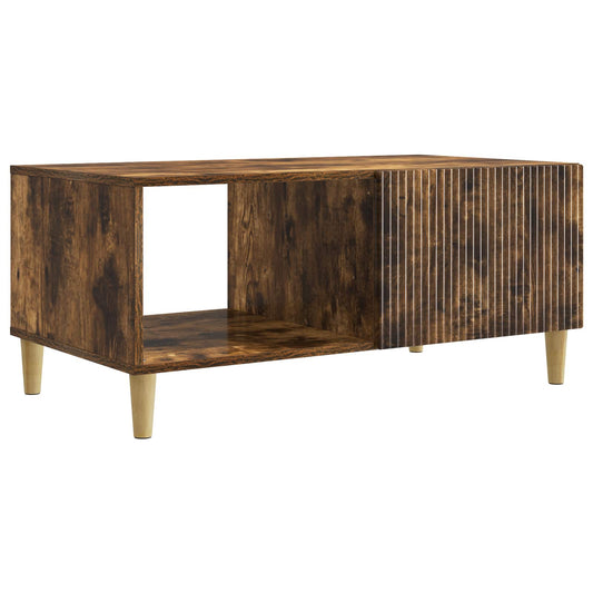 Konferenční Stolek Kouřový Dub 90 X 50 X 40 Cm Kompozitní Dřevo
