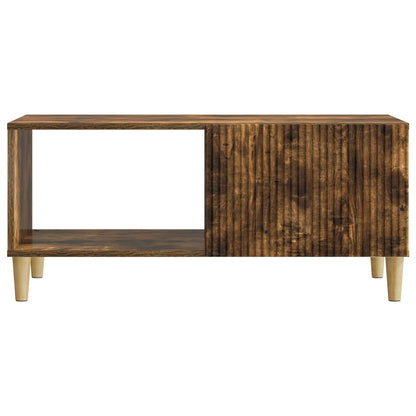 Konferenční Stolek Kouřový Dub 90 X 50 X 40 Cm Kompozitní Dřevo
