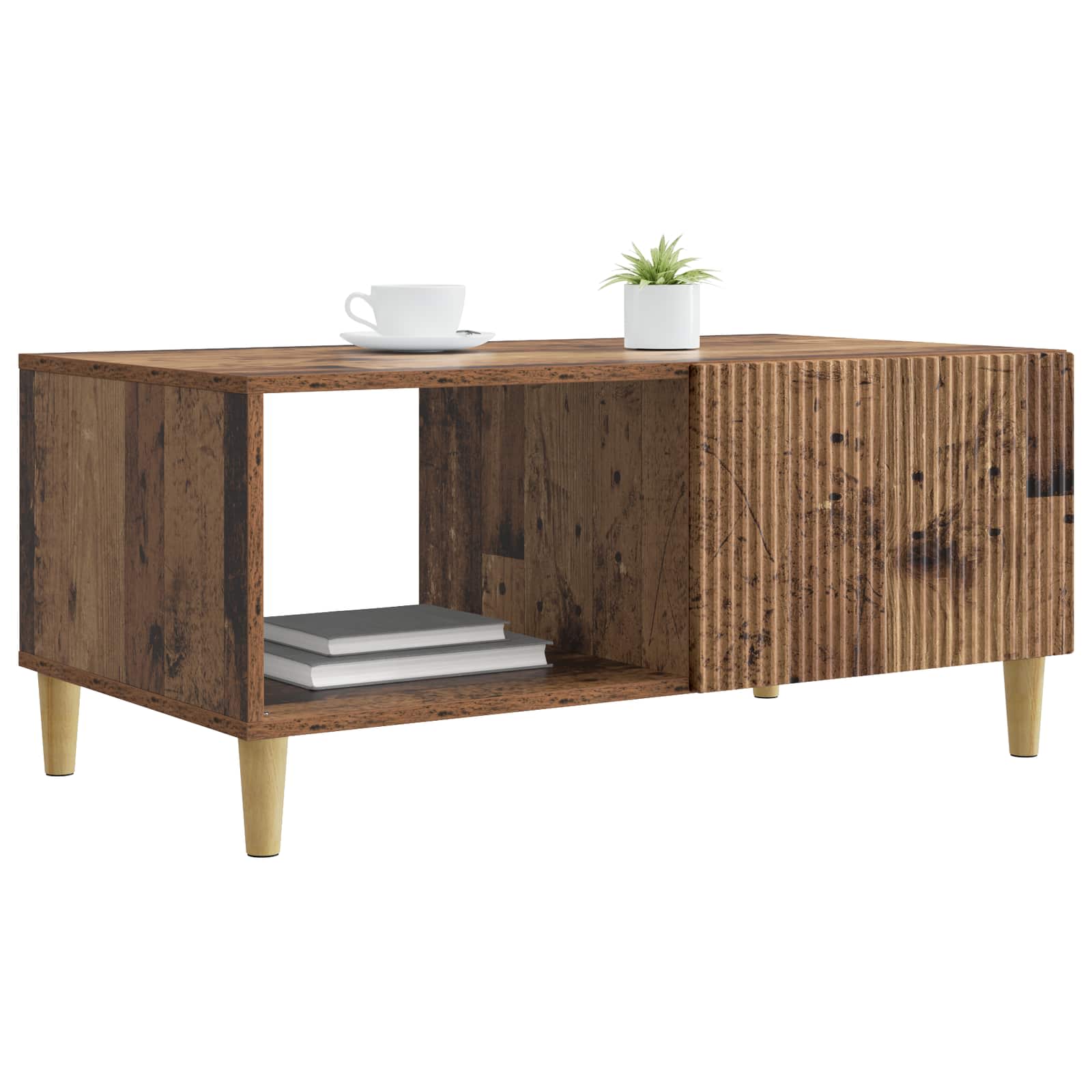 Konferenční Stolek Staré Dřevo 90 X 50 X 40 Cm Kompozitní Dřevo