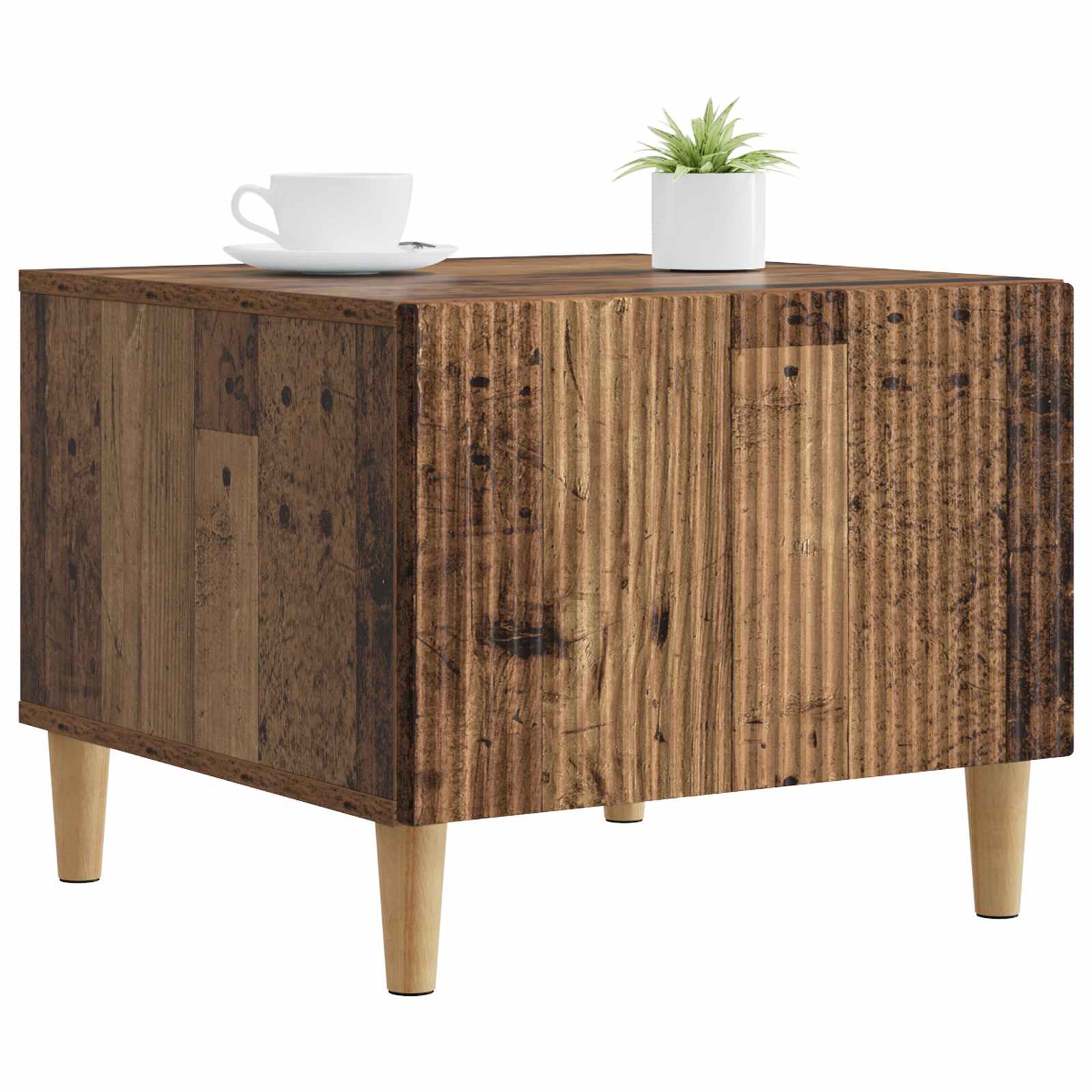 Konferenční Stolek Staré Dřevo 49 X 50 X 40 Cm Kompozitní Dřevo