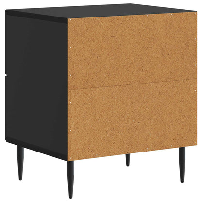 Noční Skříňka 2 Pcs Černá 43 X 34,5 X 47,5 Cm Kompozitní Dřevo