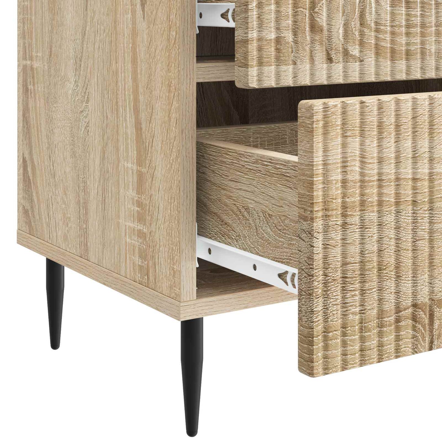 Noční Skříňka Se Zásuvkou 2 Pcs Dub Sonoma 43 X 34,5 X 47,5 Cm