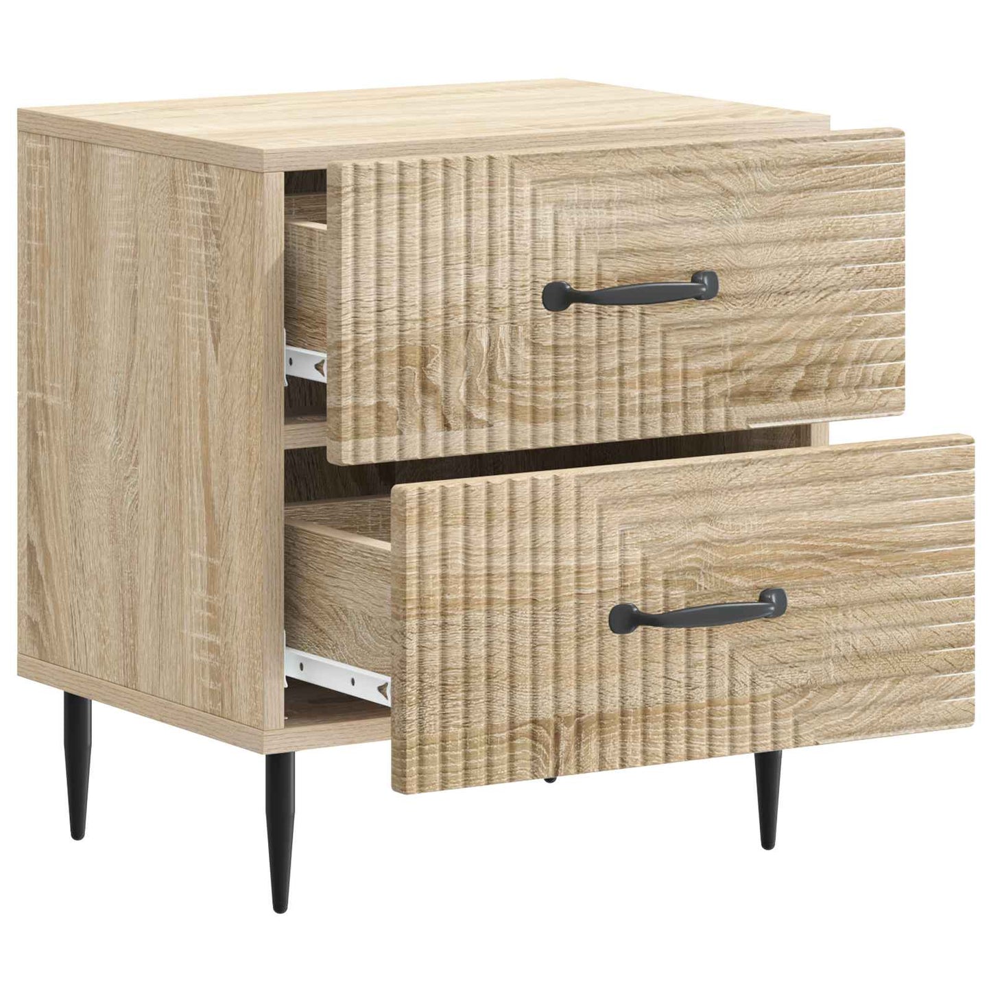 Noční Skříňka Se Zásuvkou 2 Pcs Dub Sonoma 43 X 34,5 X 47,5 Cm