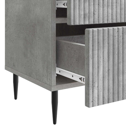 Noční Skříňka 2 Pcs Betonově Šedá 43 X 34,5 X 47,5 Cm