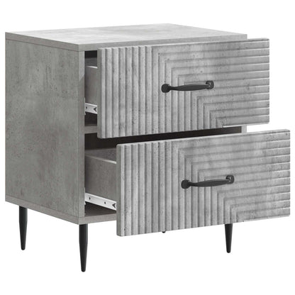 Noční Skříňka 2 Pcs Betonově Šedá 43 X 34,5 X 47,5 Cm
