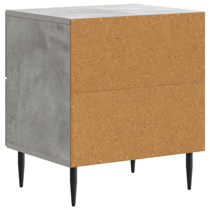 Noční Skříňka 2 Pcs Betonově Šedá 43 X 34,5 X 47,5 Cm
