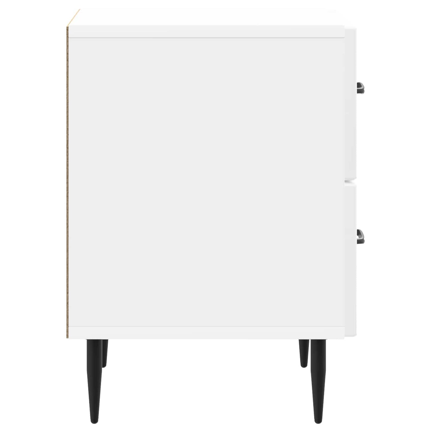 Noční Skříňka 2 Pcs Bílá S Vysokým Leskem 43 X 34,5 X 47,5 Cm