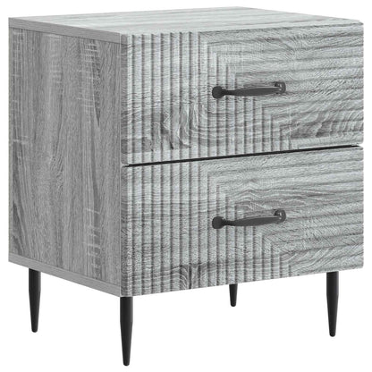 Noční Skříňka Se Zásuvkou 2 Pcs Šedá Sonoma 43 X 34,5 X 47,5 Cm